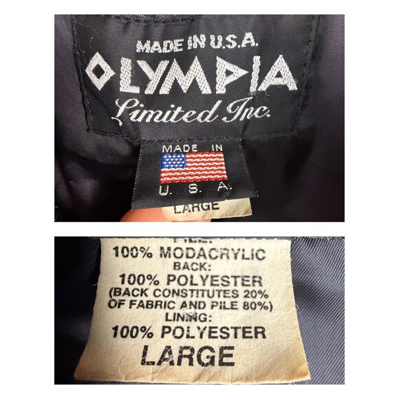 Vintage Black Faux Fur Coat | 80s 90s Plush Modacrylic Mod Jacket, USA Made - Picture 8 of 16